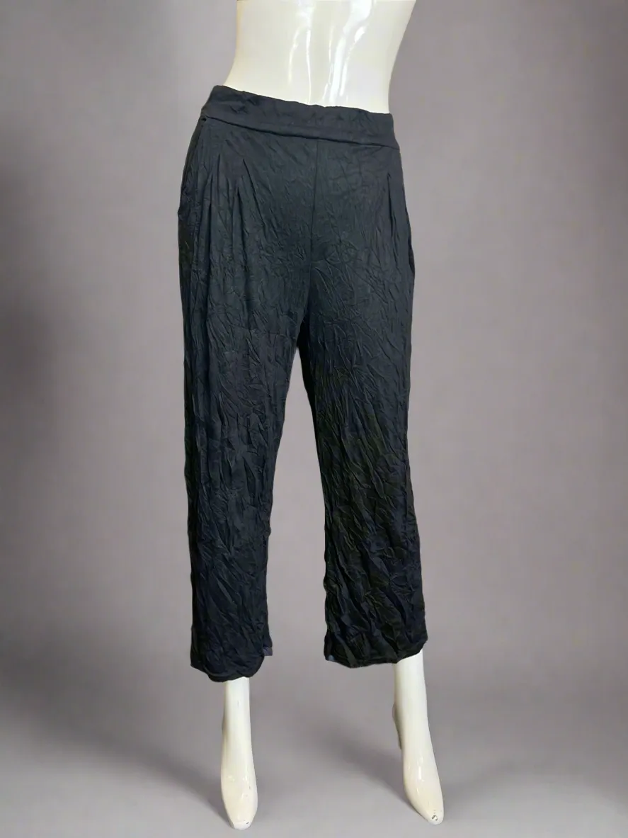 24054 Crinkle Pants-Black
