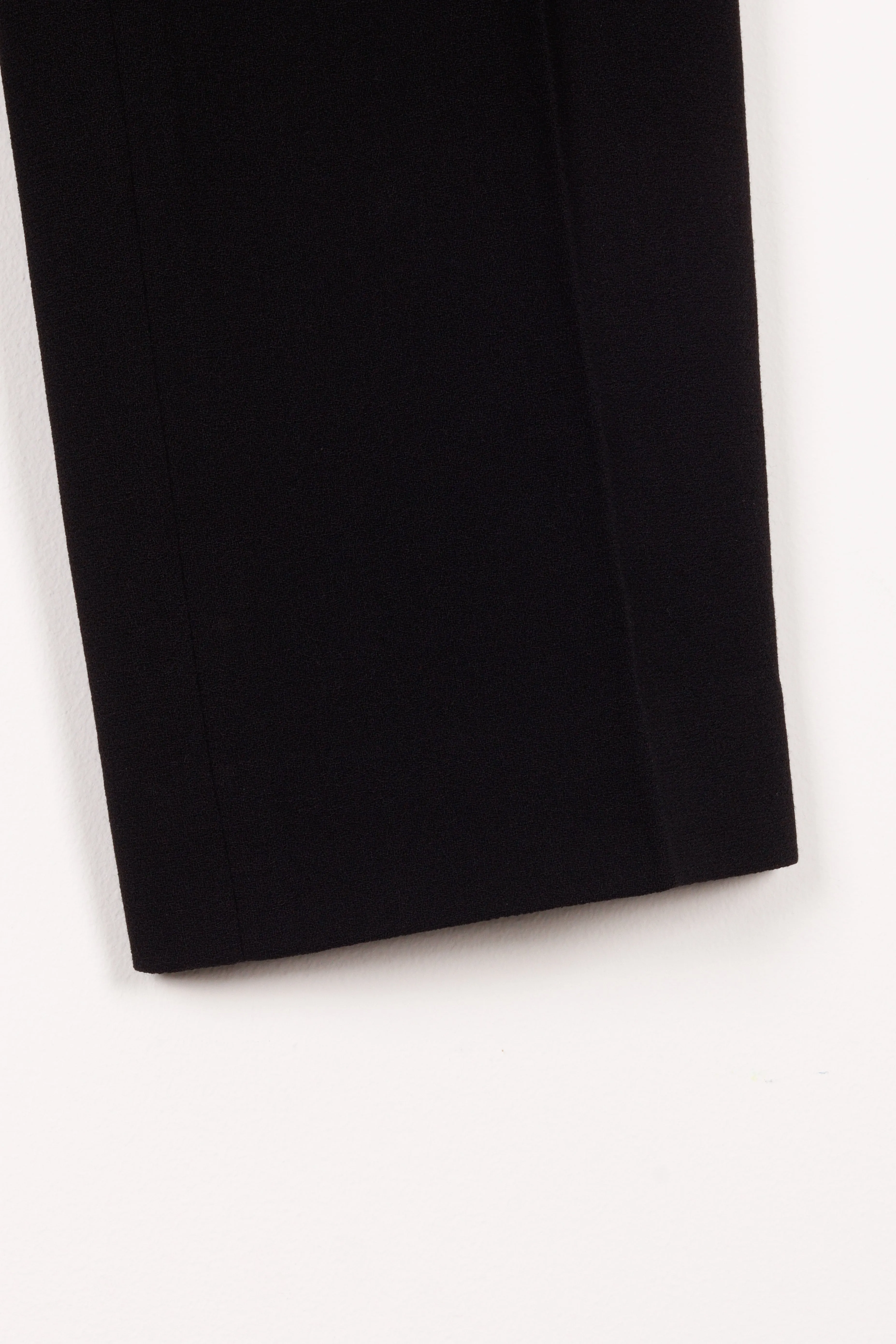 80's Valentino 'Pleated Lana Vergine Wool' Trousers Black