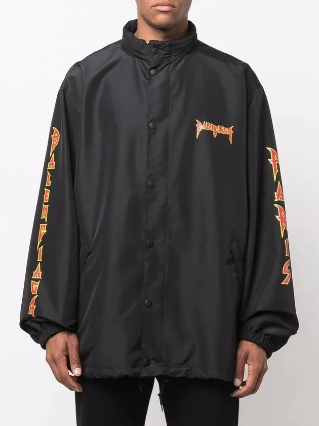 Balenciaga Artwork Print Windbreak Black