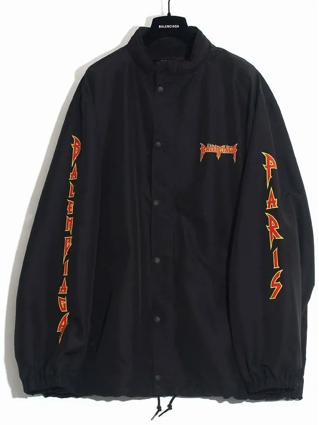 Balenciaga Artwork Print Windbreak Black