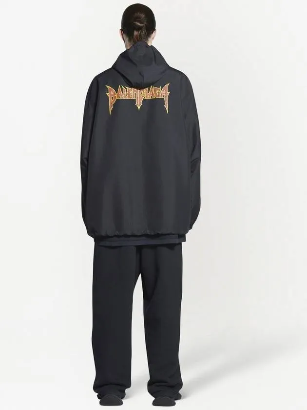 Balenciaga Artwork Print Windbreak Black
