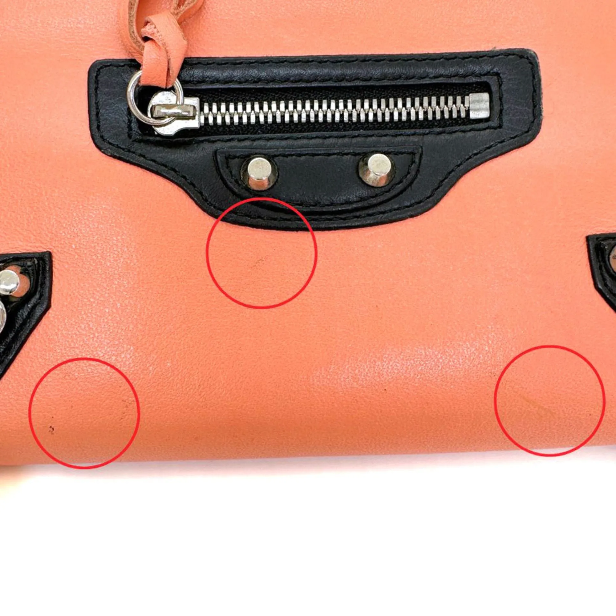 Balenciaga Cagole Orange Leather Accessories