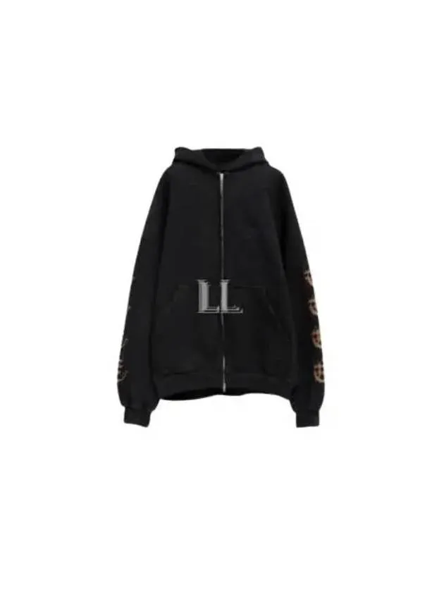 Balenciaga Heavy Metal Oversized Zip-Up Hoodie Black