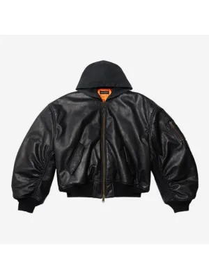 Balenciaga Hoodie Bomber Black