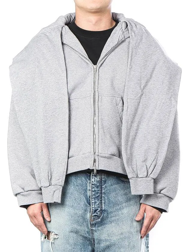 Balenciaga Incognito Zip-Up Hoodie Grey