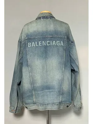 Balenciaga logo print denim jacket 110