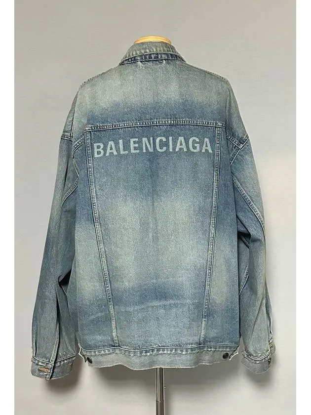 Balenciaga logo print denim jacket 110