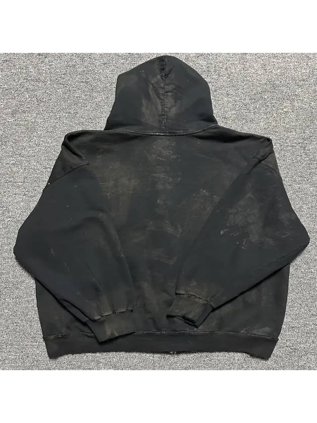 Balenciaga Mud Distressed Hooded Zip Up 100