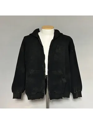 Balenciaga Mud Distressed Hooded Zip Up 100