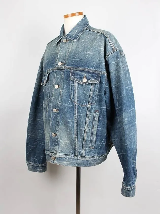 Balenciaga Multi logo denim jacket 50
