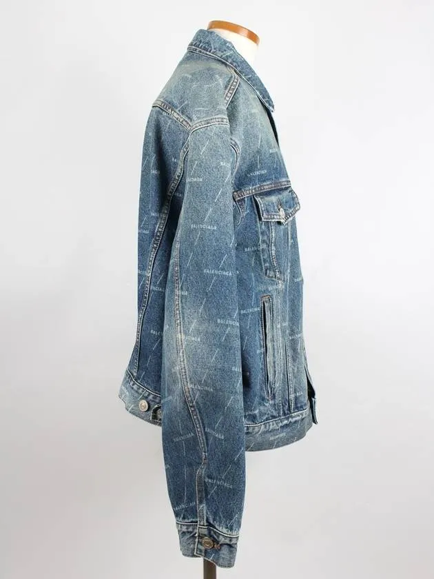 Balenciaga Multi logo denim jacket 50