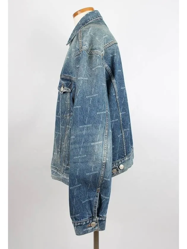 Balenciaga Multi logo denim jacket 50