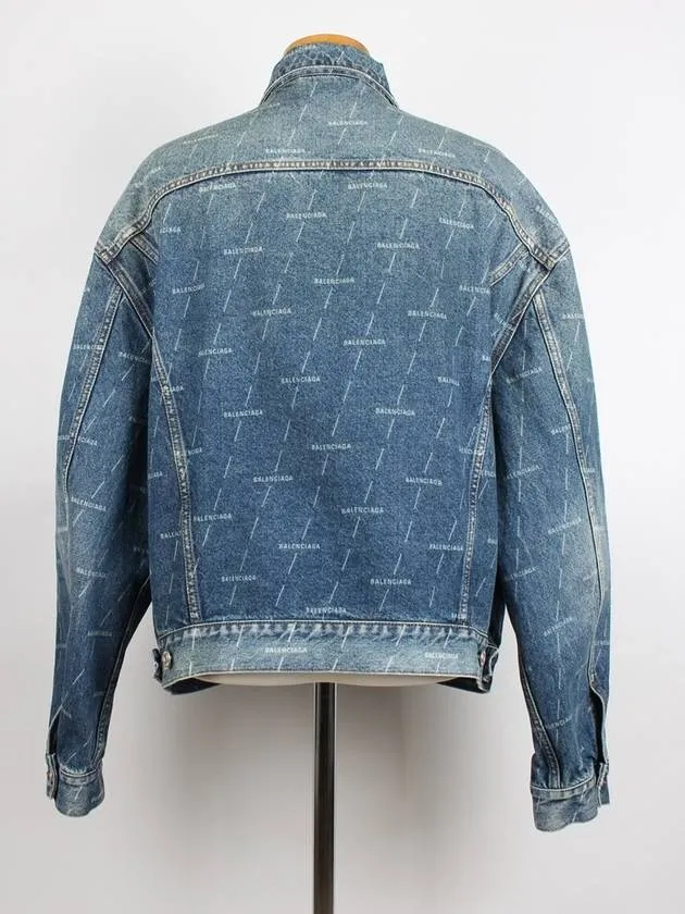 Balenciaga Multi logo denim jacket 50