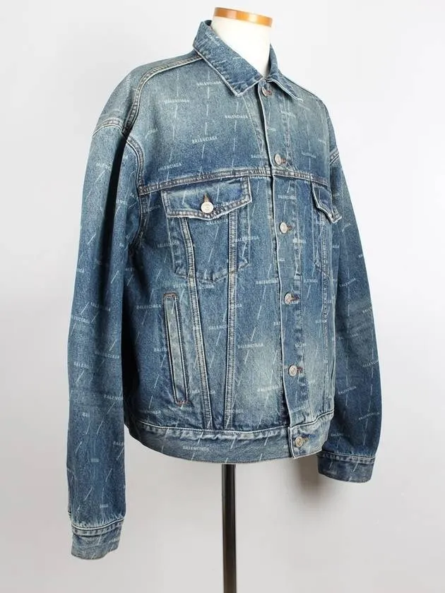 Balenciaga Multi logo denim jacket 50