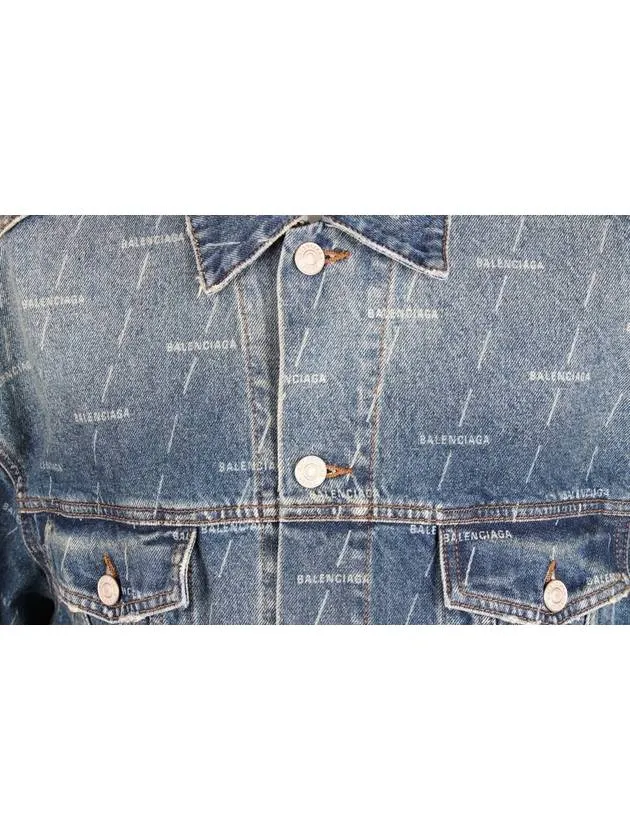 Balenciaga Multi logo denim jacket 50