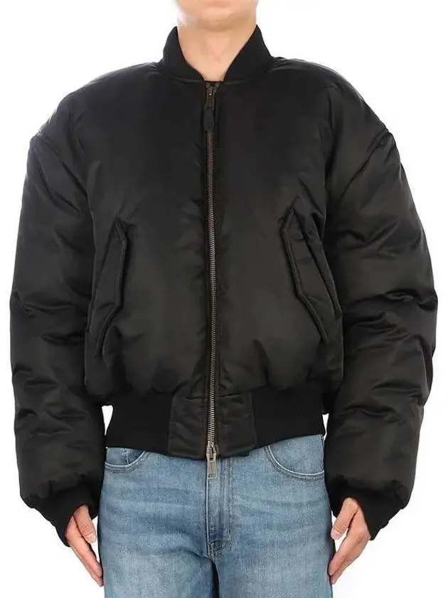 Balenciaga Nylon Large Fit Bomber Jacket Black