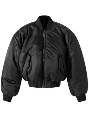 Balenciaga Nylon Large Fit Bomber Jacket Black