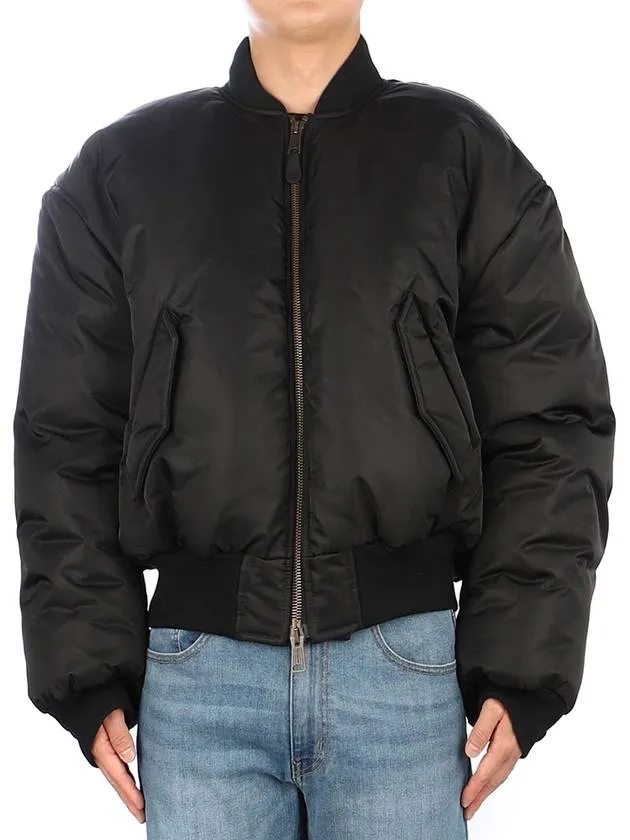 Balenciaga Nylon Large Fit Bomber Jacket Black