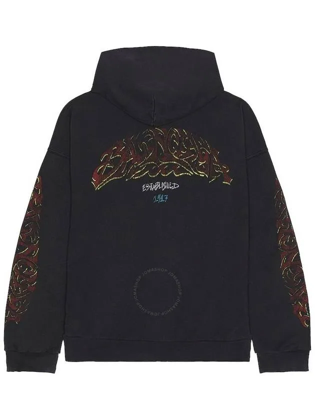 Balenciaga Offshore Medium Fit Zip-Up Hoodie Black Faded