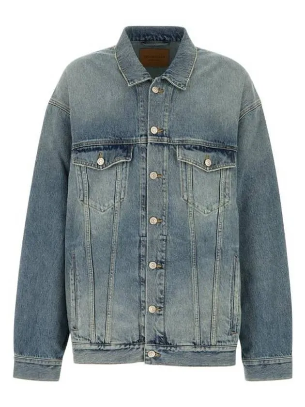 Balenciaga Oversized Fit Denim Jacket Blue