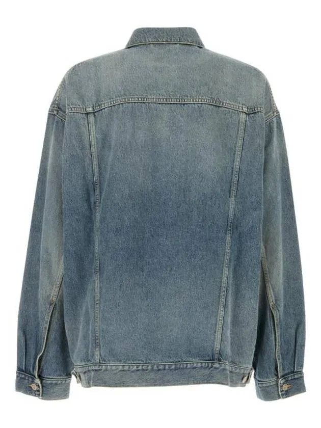 Balenciaga Oversized Fit Denim Jacket Blue