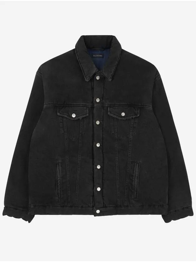 Balenciaga Padded Japanese Denim Jacket Black