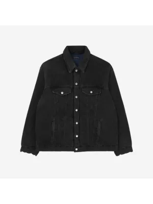 Balenciaga Padded Japanese Denim Jacket Black