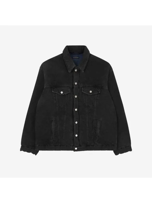 Balenciaga Padded Japanese Denim Jacket Black