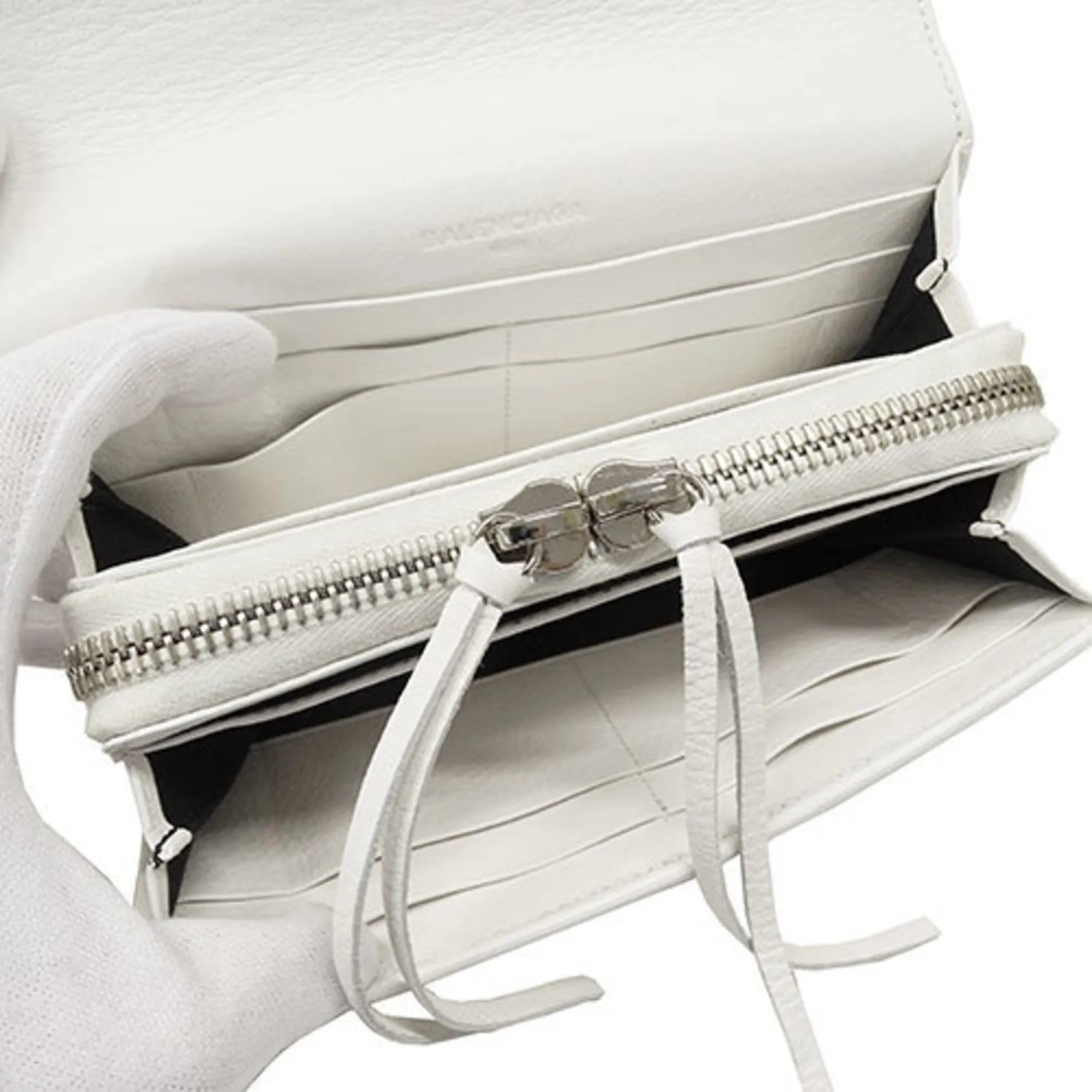 Balenciaga Papier White Leather Accessories