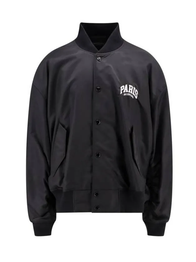 Balenciaga Paris Oversized Bomber Jacket Black