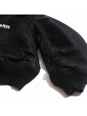 Balenciaga Paris Oversized Bomber Jacket Black