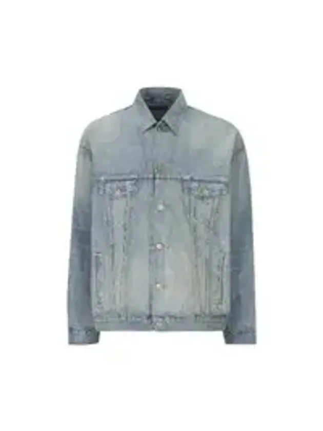 Balenciaga Paris Tropical Denim Jacket Blue