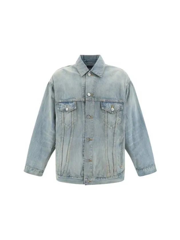 Balenciaga Paris Tropical Denim Jacket Blue