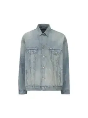 Balenciaga Paris Tropical Denim Jacket Blue