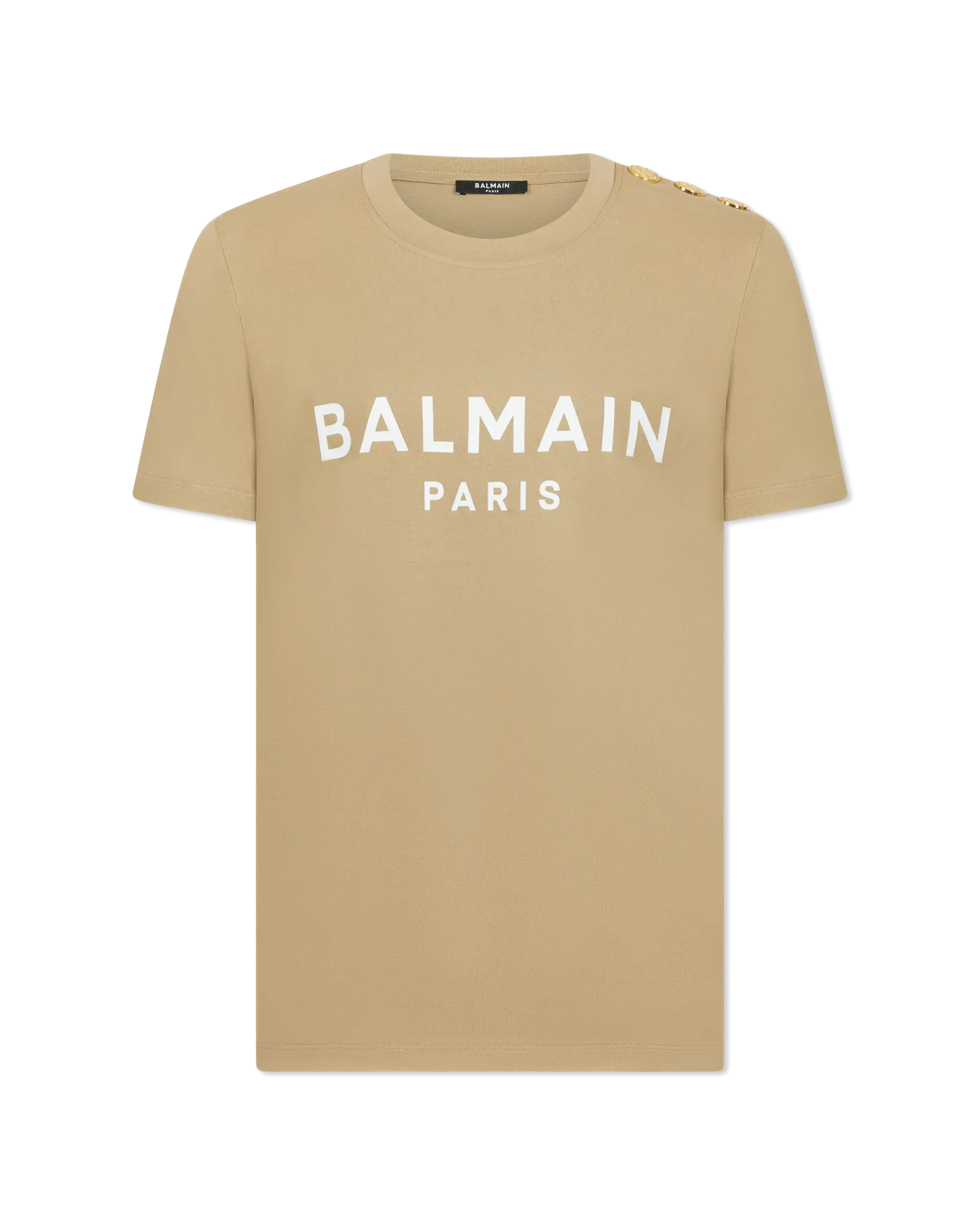 Balmain Paris Print 3 Button T-Shirt