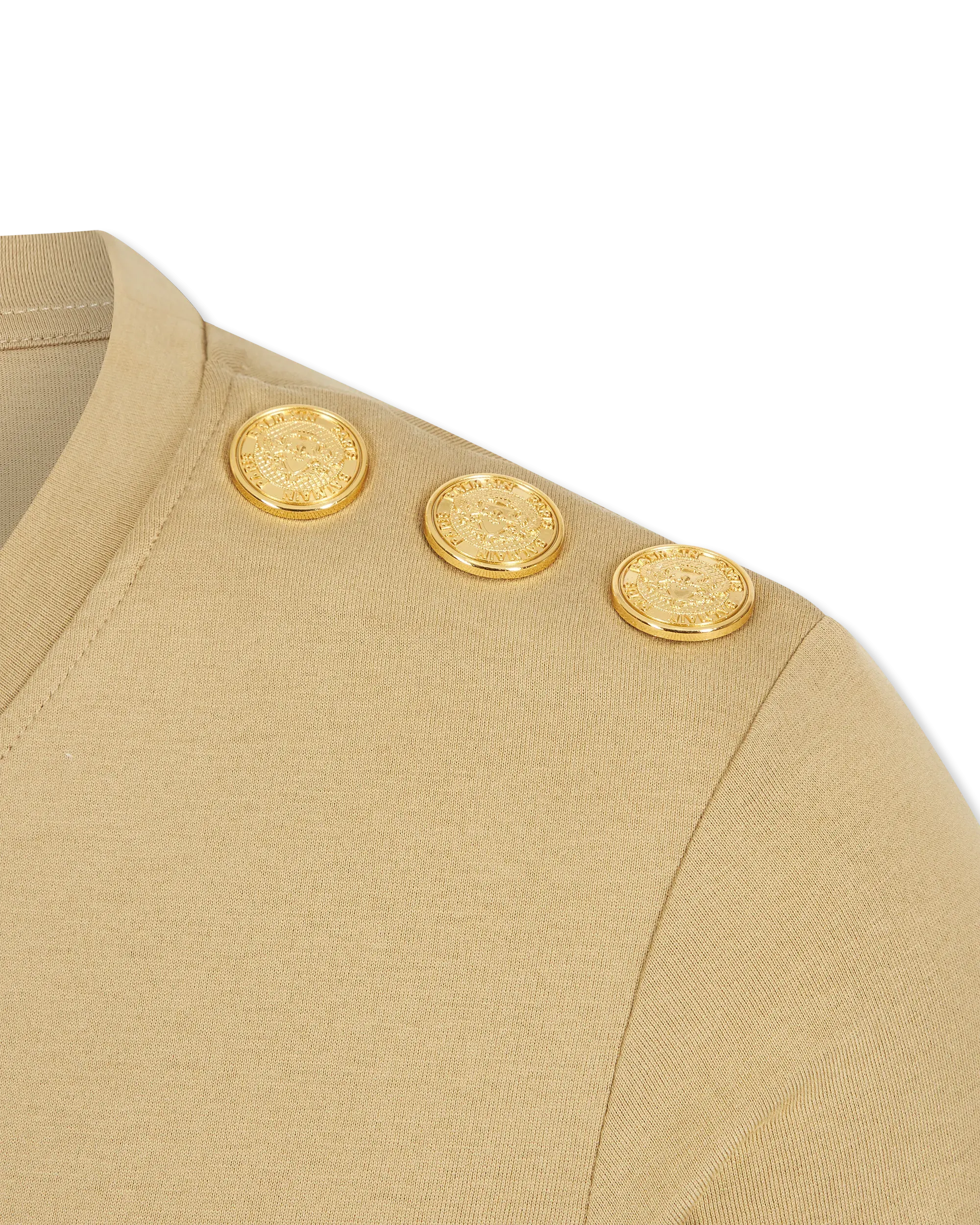 Balmain Paris Print 3 Button T-Shirt