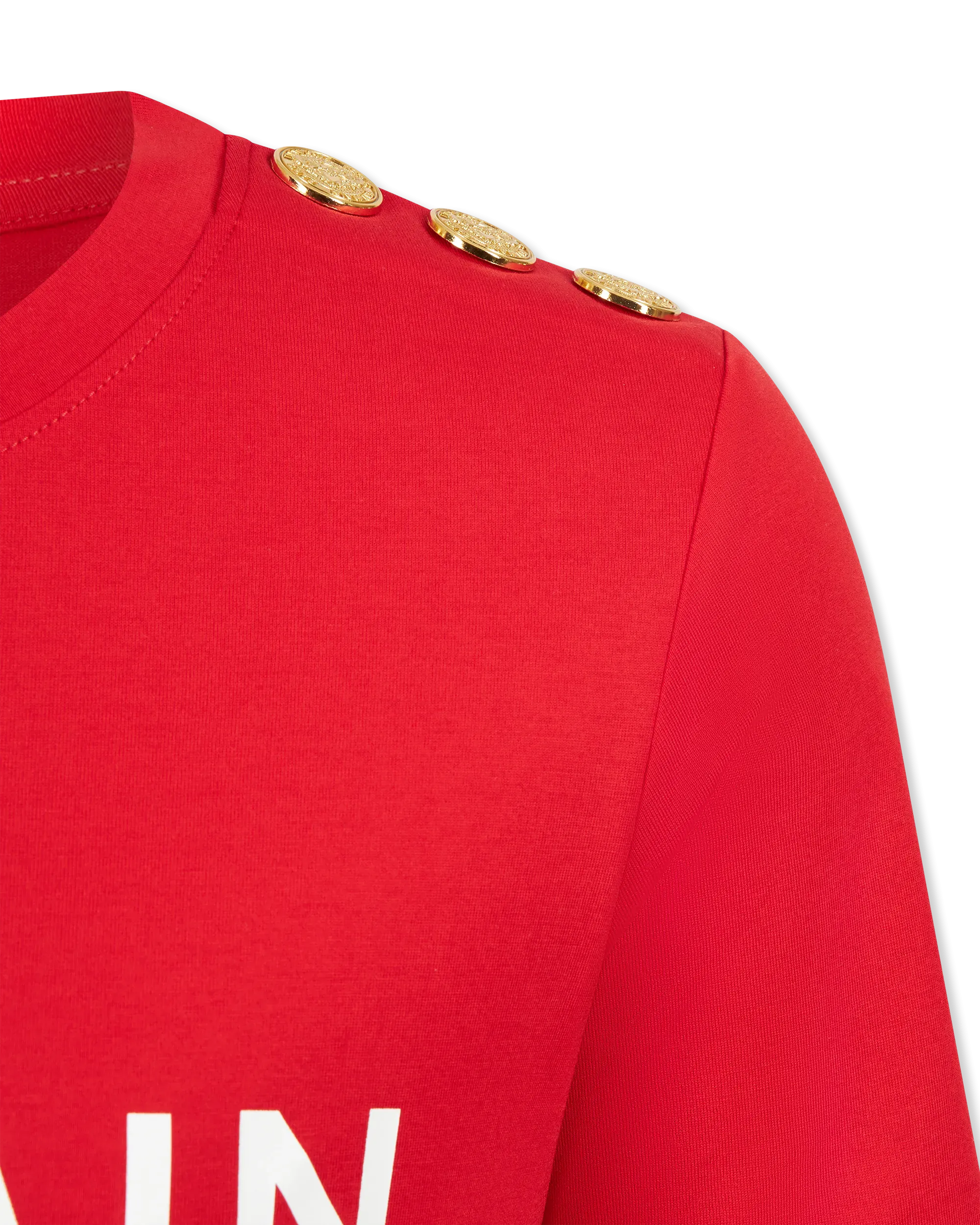 Balmain Paris Print 3 Button T-Shirt