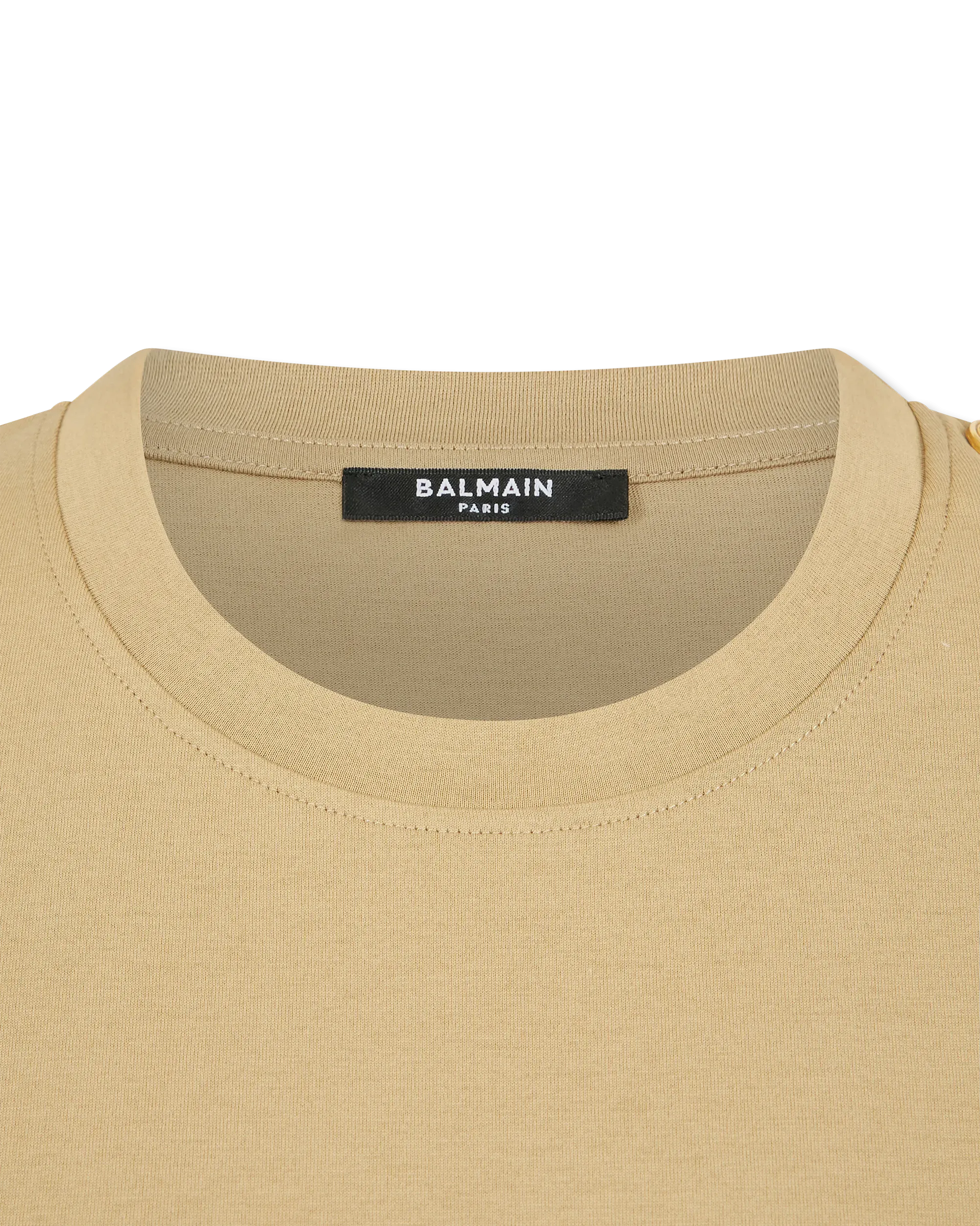 Balmain Paris Print 3 Button T-Shirt