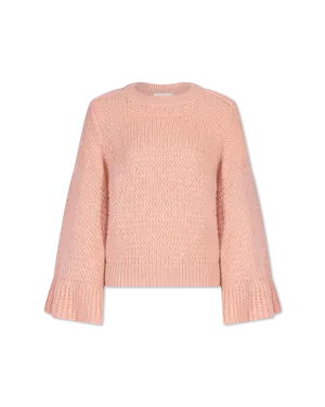 Bell Sleeved Cropped Sweater