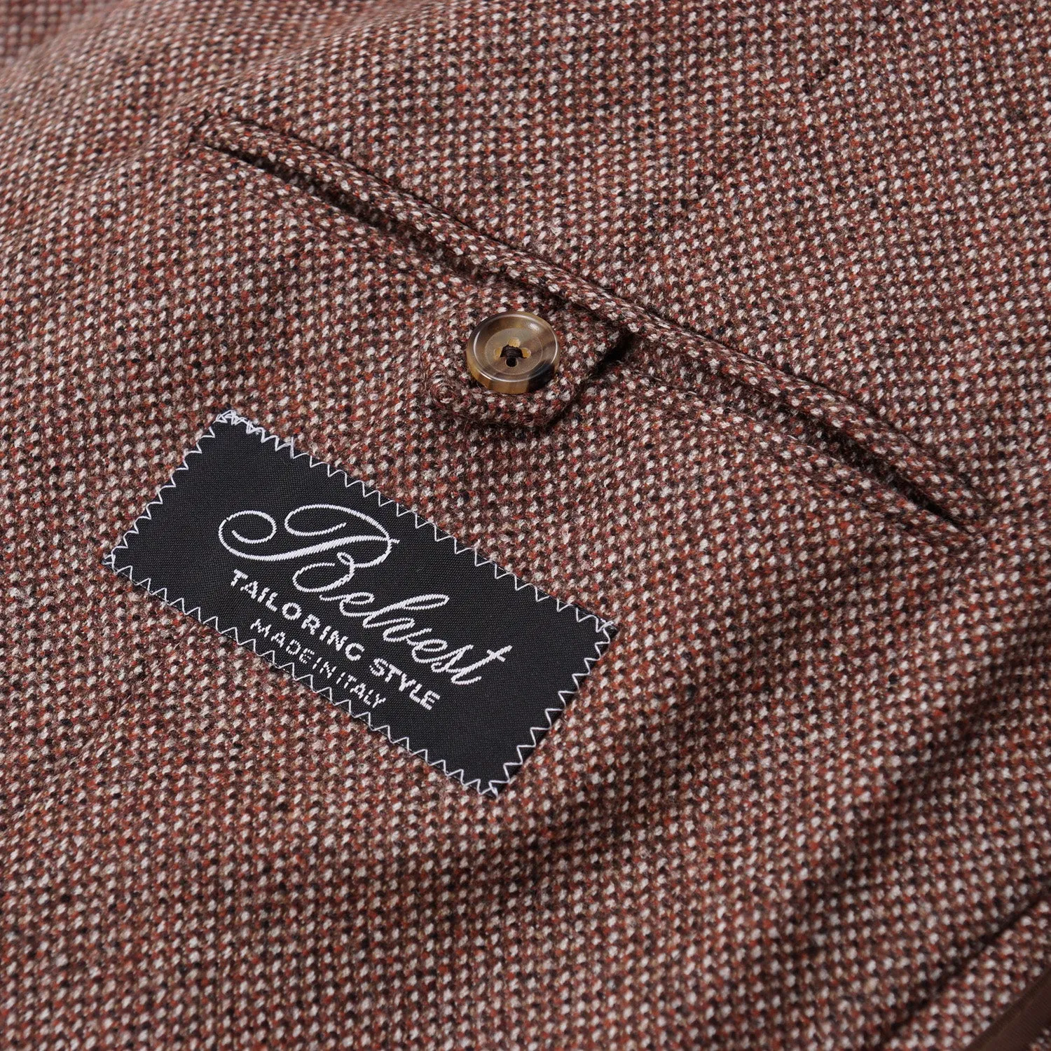 Belvest Donegal Tweed Wool Pea Coat