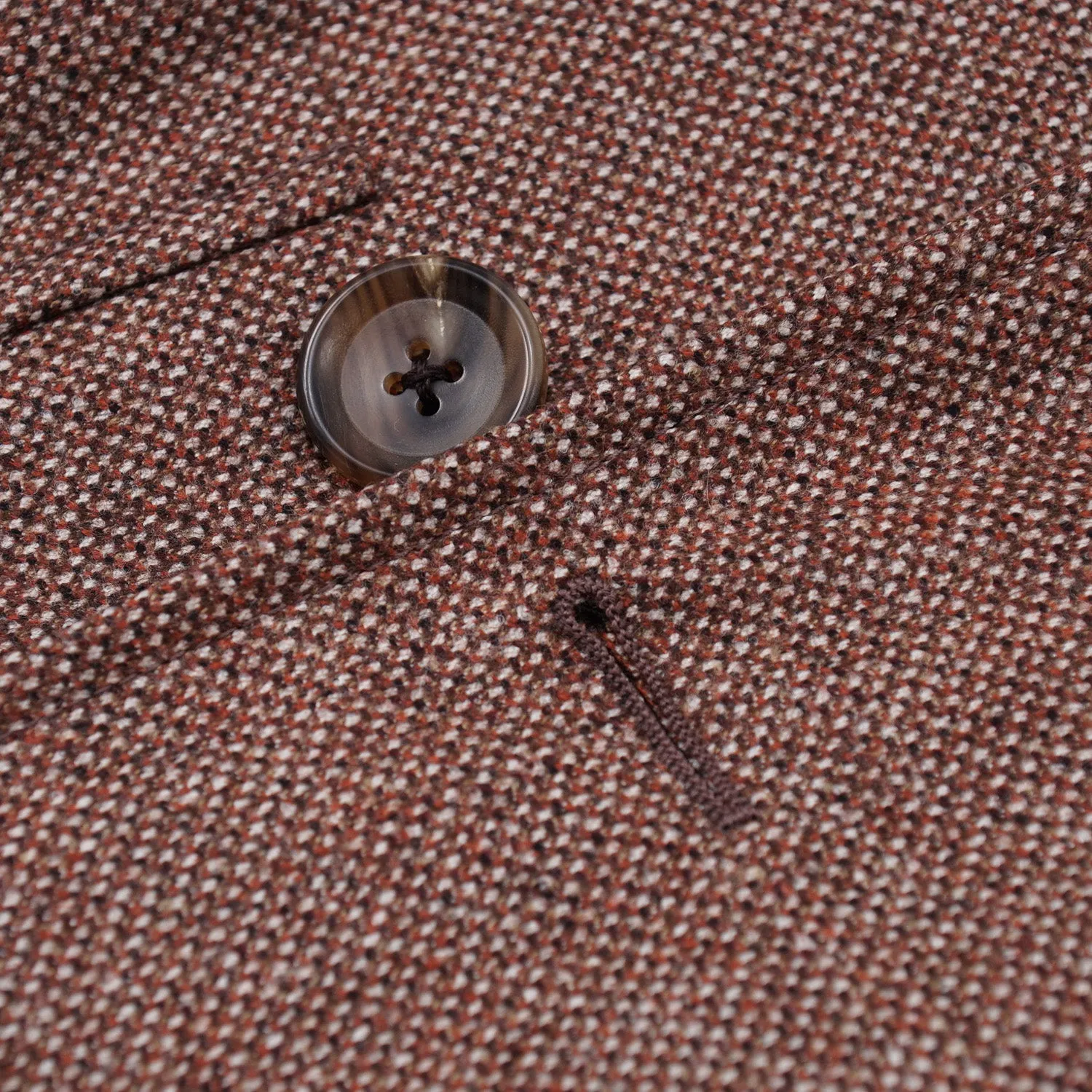 Belvest Donegal Tweed Wool Pea Coat