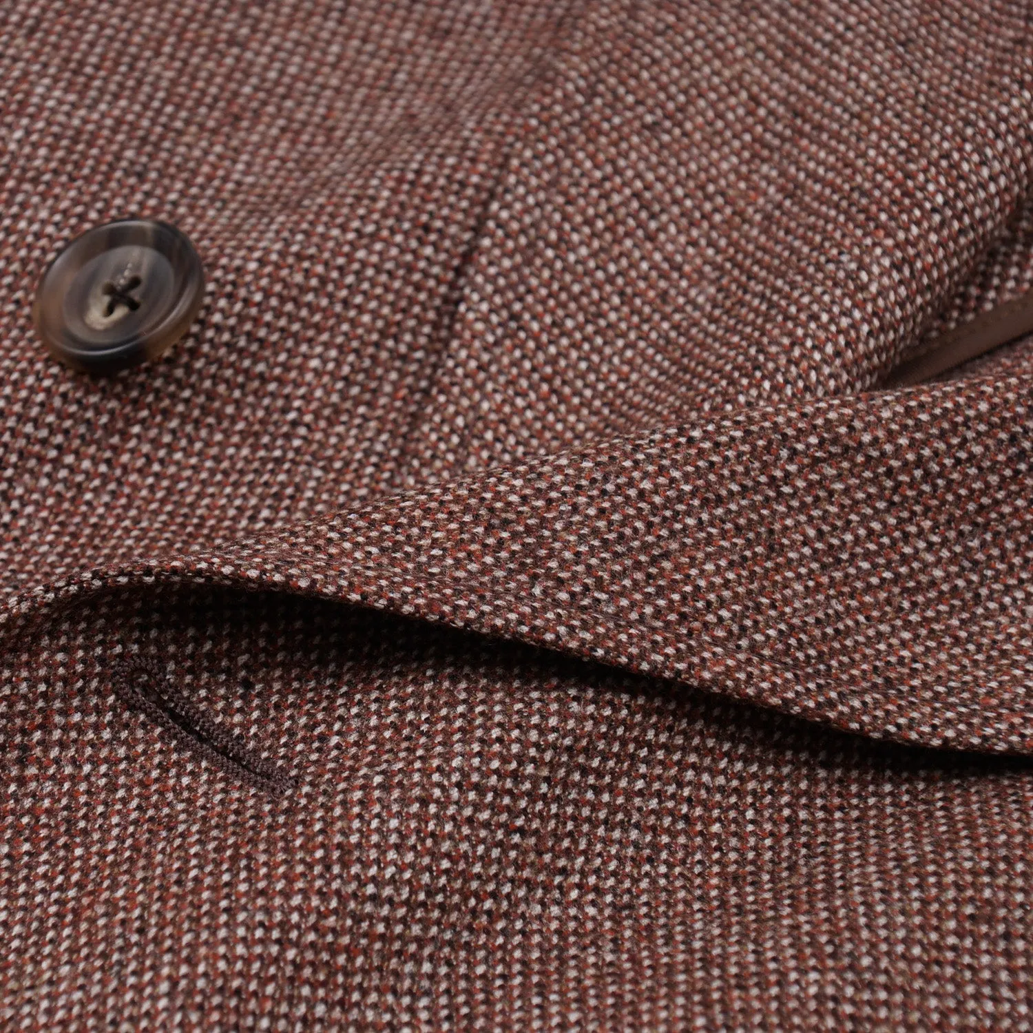 Belvest Donegal Tweed Wool Pea Coat