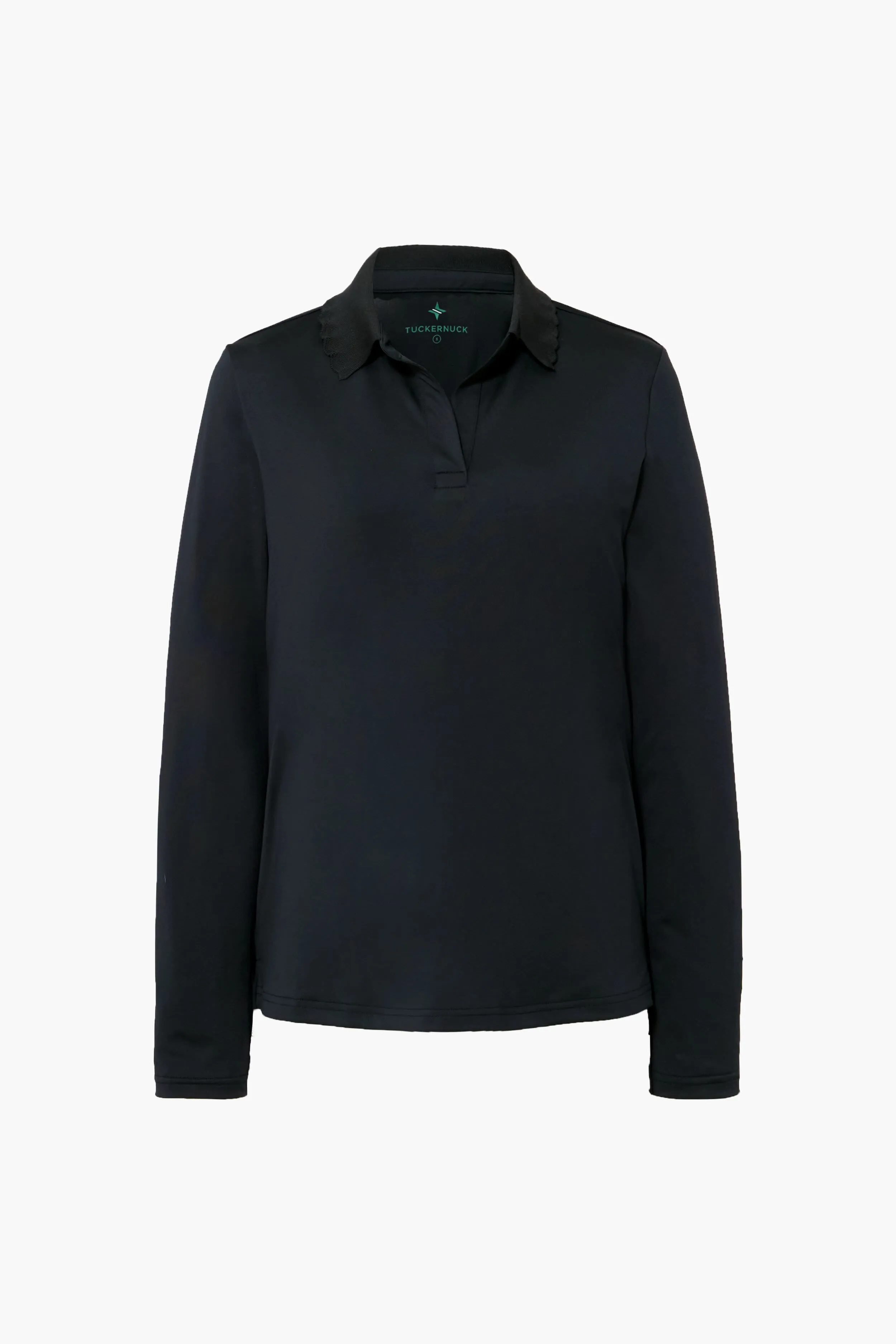 Black Long Sleeve Caroline Polo