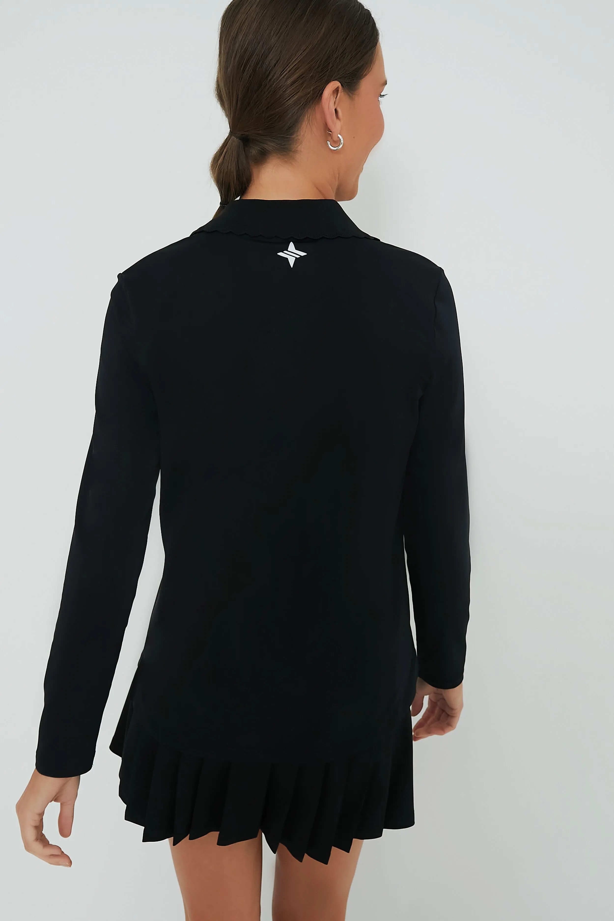 Black Long Sleeve Caroline Polo