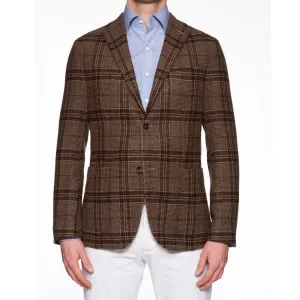 BOGLIOLI K.Jacket Prince of Wales Wool-Cotton Unlined Jacket 48 NEW US 38