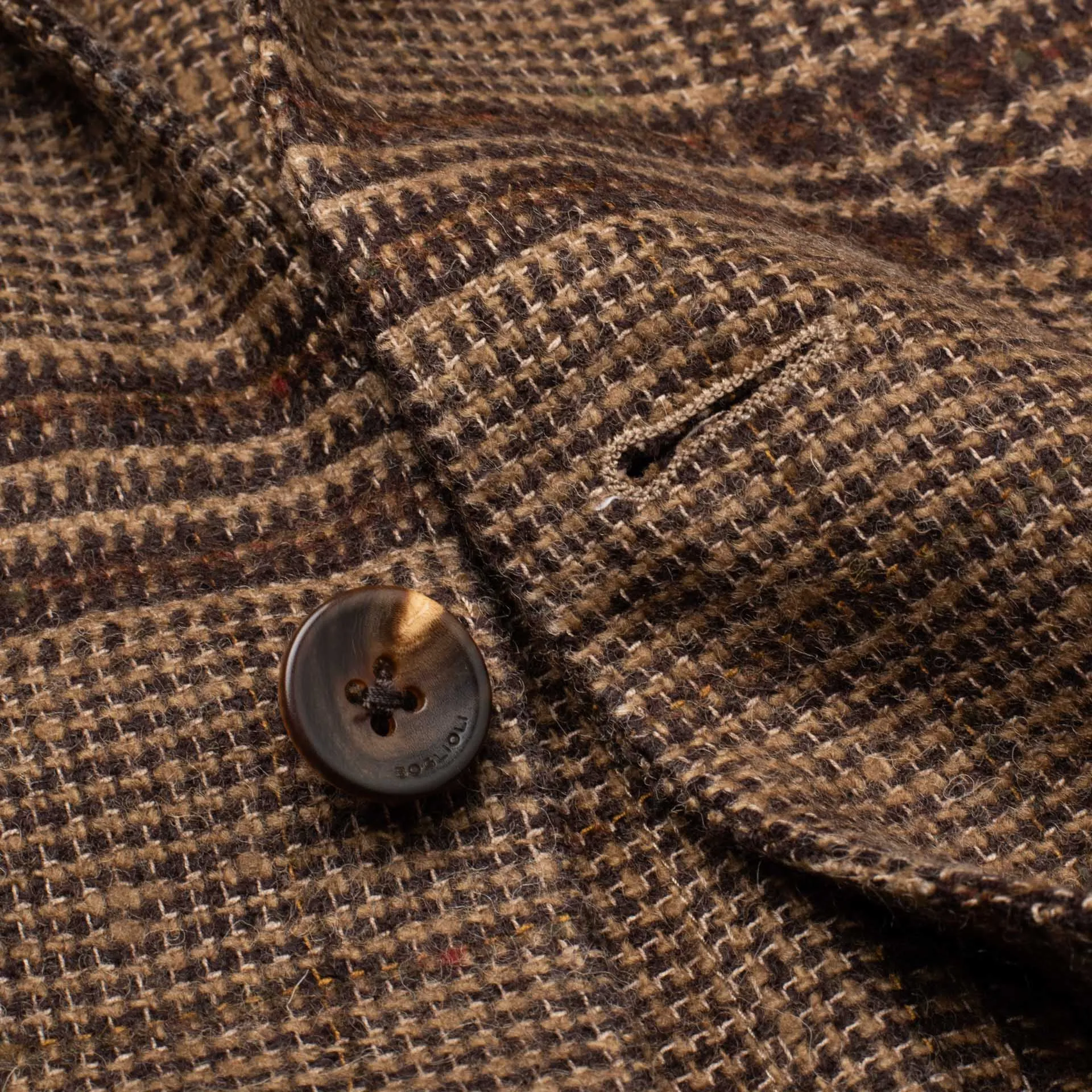 BOGLIOLI K.Jacket Prince of Wales Wool-Cotton Unlined Jacket 48 NEW US 38