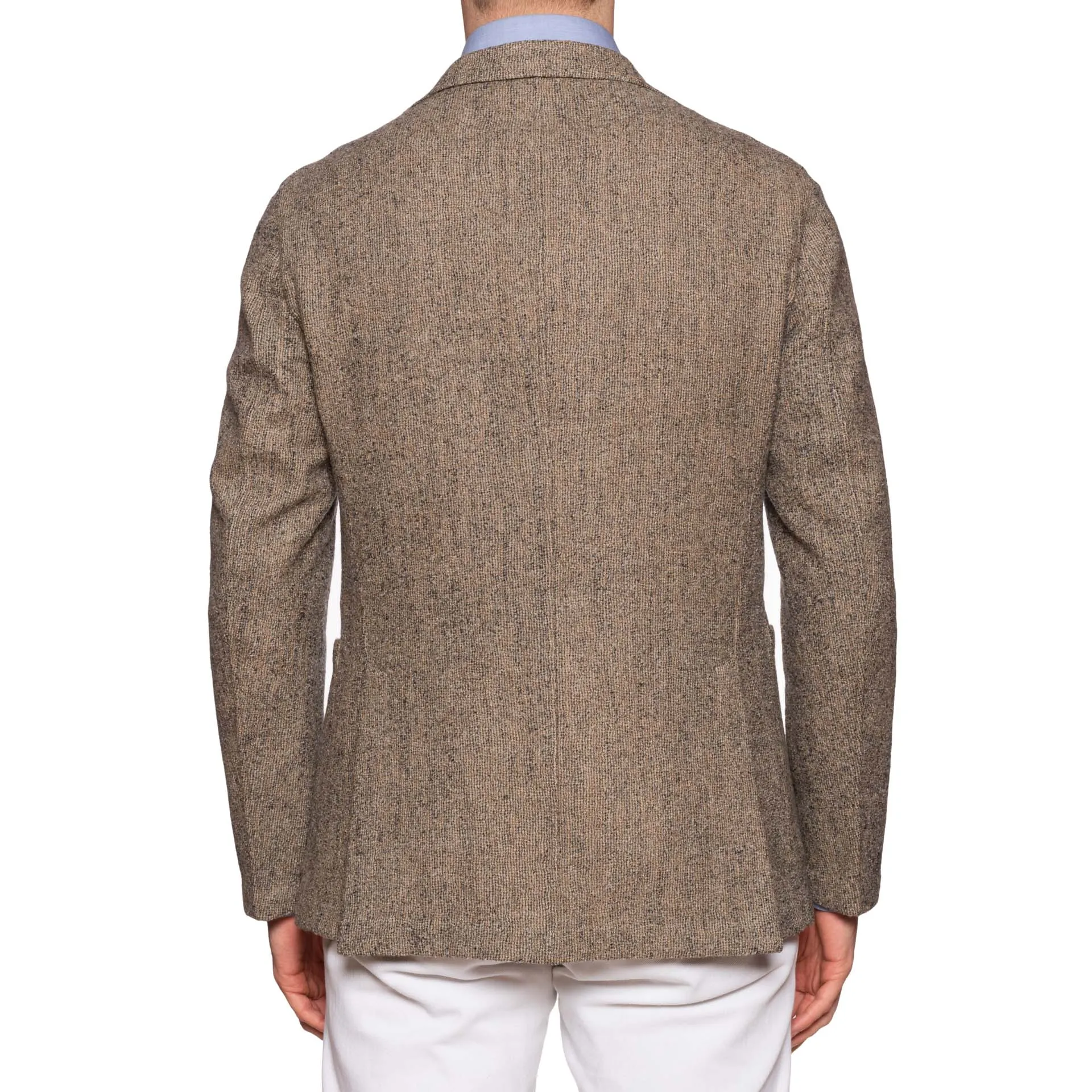 BOGLIOLI Milano 68 Khaki Tweed Wool Unconstructed Jacket EU 50 NEW US 40