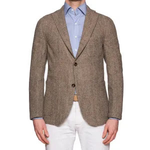 BOGLIOLI Milano 68 Khaki Tweed Wool Unconstructed Jacket EU 50 NEW US 40