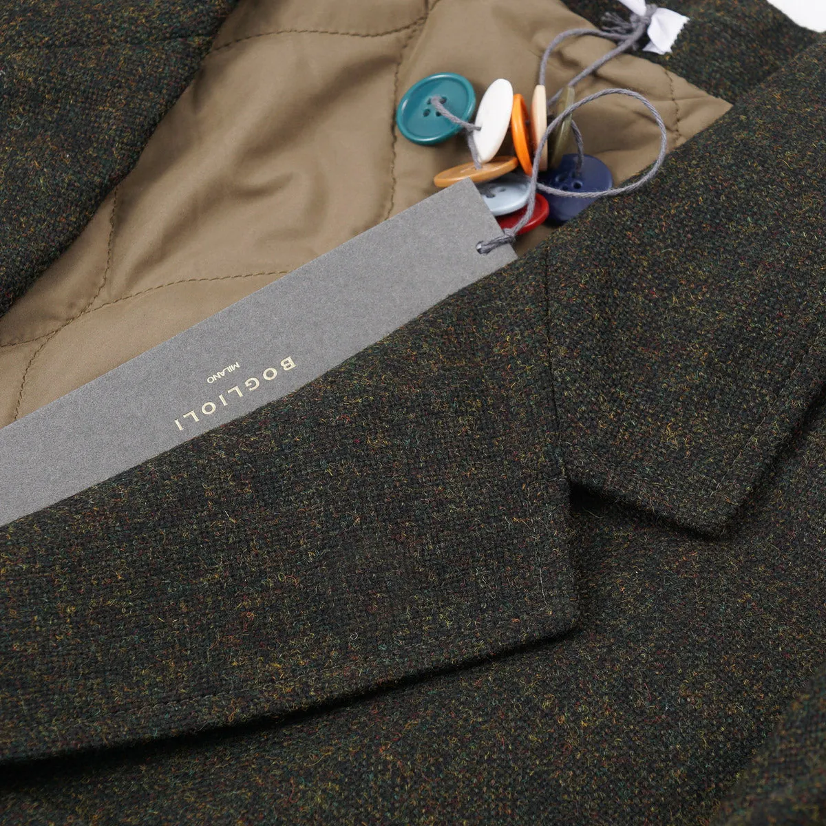 Boglioli Wool Outer Blazer with Quilted Lining