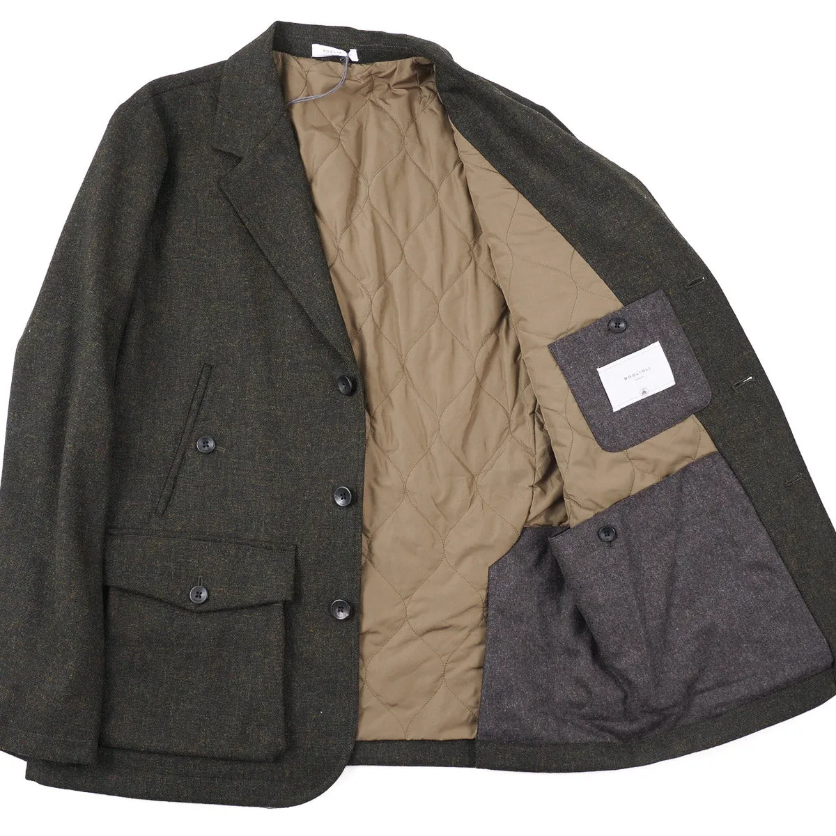 Boglioli Wool Outer Blazer with Quilted Lining